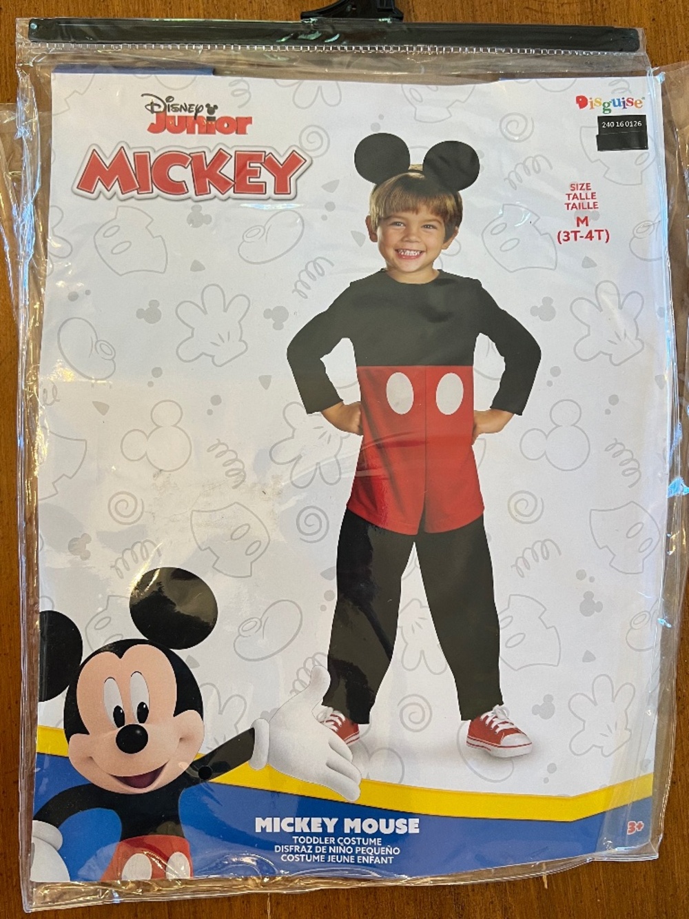 Disney Mickey Mouse Costume, Size 3T-4T